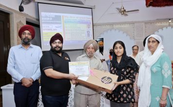 Satsang Guru Nanak Darbar Trust Distributes Free Laptops Meritorious Girl Students