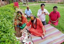 Mahant Narayan Giri Ji Planted 27 Nakshatras Plants @ Sri Sai Hanuman Temple Park