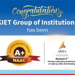 KIET shines with A+ Grade in NAAC & 2nd Rank in ARIIA