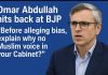 JK’s CM Omar Abdullah Slams BJP for Excluding Muslims from Central Cabinet Amid Bias Row