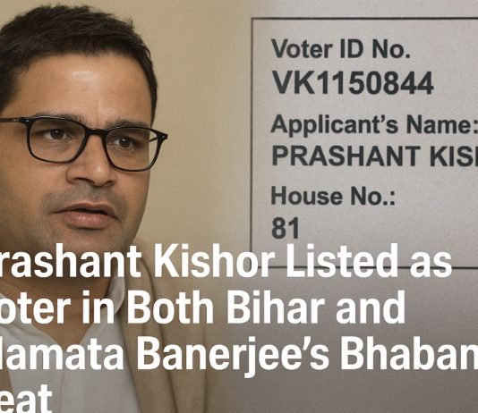 Prashant Kishor Listed as Voter in Both Bihar and Mamata Banerjee’s Bhabanipur Seat